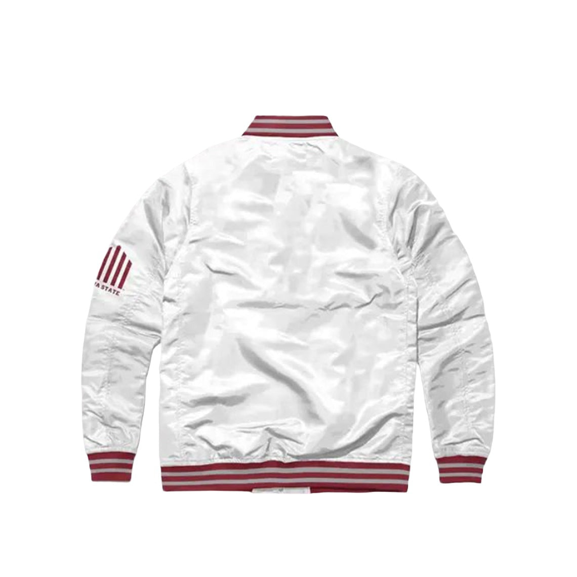 Ames Arch Iowa State Cyclones White Satin Jacket Back