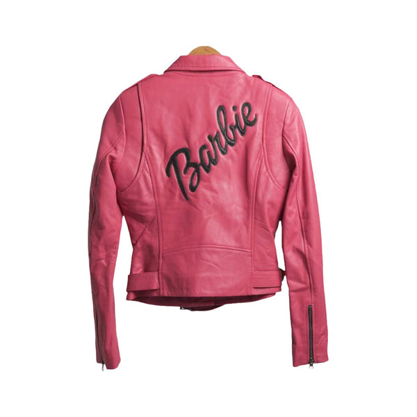Barbie Pink Biker Jacket Back