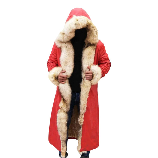 Christmas Santa Claus Leather Coat