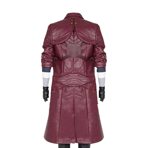 DMC Dante Devil May Cry 5 Maroon Trench Leather Coat Back