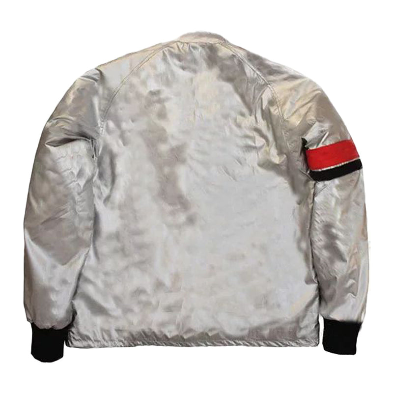 Hooper Burt Reynolds Silver Satin Jacket back