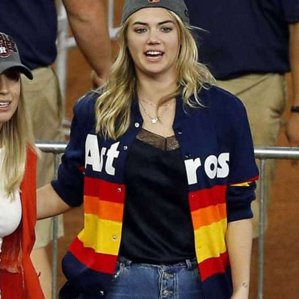 Astros Kate Upton Rainbow Sweater