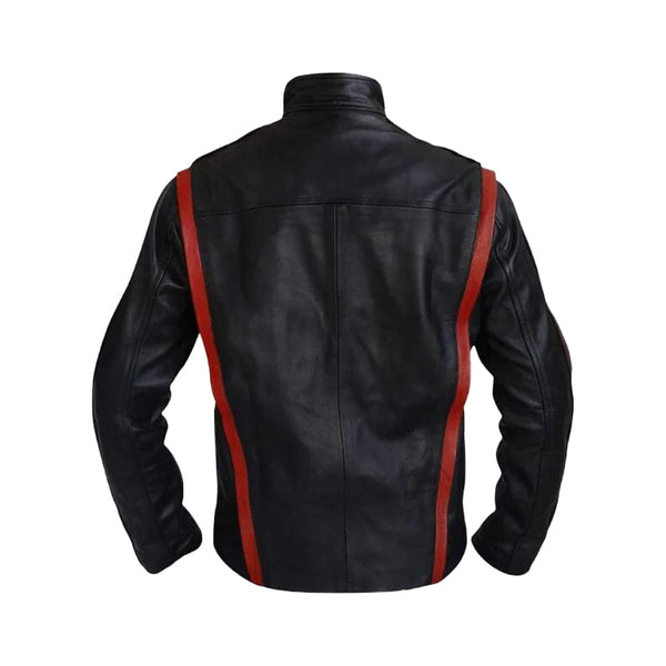 N7 Mass Effect 3 Commander Shepard Leather Biker Jacket HNA Leather